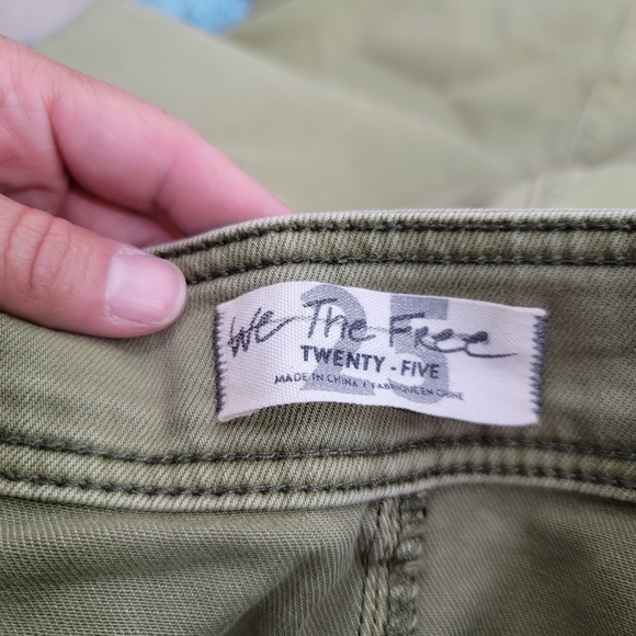 WE THE FREE OLIVE GREEN DENIM MIDI SKIRT, SZ 25 - Picture 5 of 9